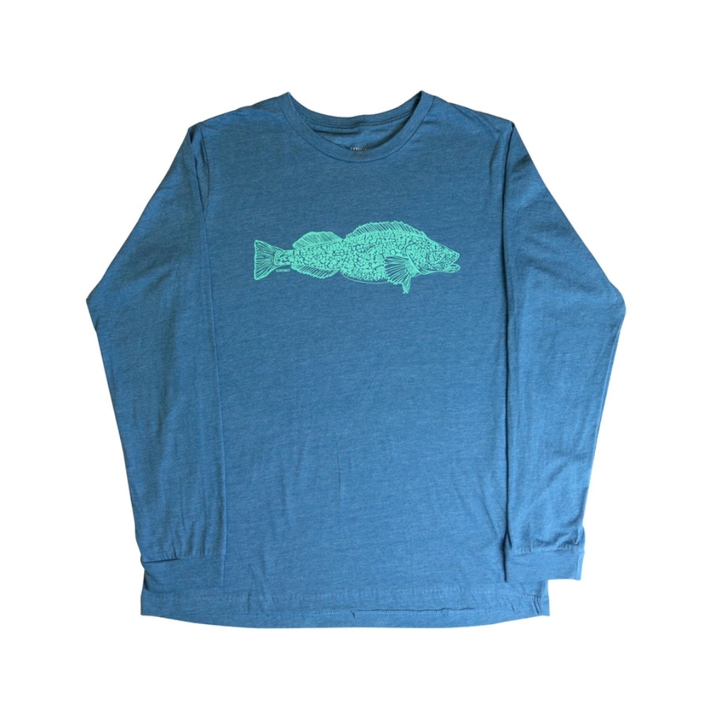 "LING COD" LONG SLEEVE T-SHIRT IN TEAL